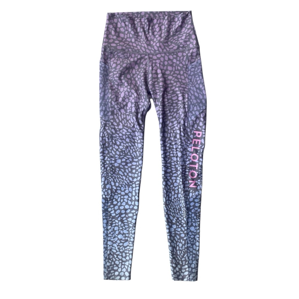 Wear It To Heart X Peloton Animal Print Leggings Size S Taupe Pink